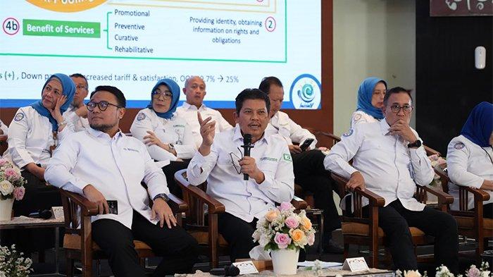 PUBLIC EXPOSE - Direktur Utama BPJS Kesehatan, Ghufron Mukti dalam kegiatan Public Expose: Pengelolaan Program dan Keuangan BPJS Kesehatan Tahun 2024, Senin (14/7).