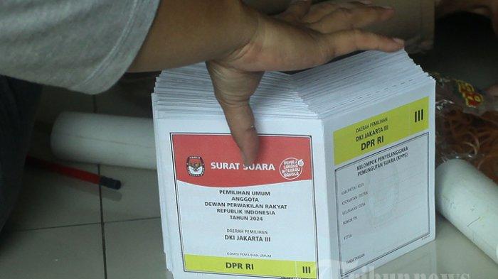 Ilustrasi surat suara DPR RI