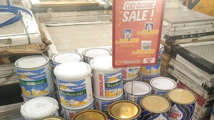 Supermarket Bahan Bangunan yakni Studio Bangunan adakan promo cuci gudang cat Mowilex dengan sejumlah varian warna menarik.