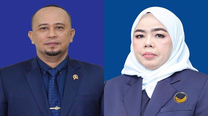 Kolase Syarif Amin Muhammad dan Hadijah Fitriah Caleg DPRD Provinsi Kalbar 2 dari NasDem di Pemilu 2024. Hadijah Fitriah merupakan istri dari Ketua DPW NasDem Kalbar Syarief Abdullah Alkadrie