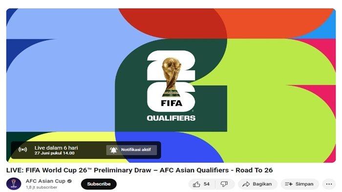  Jam Tayang Drawing Kualifikasi Piala Dunia 2026 Round 3 Zona Asia Kamis Motiv 
