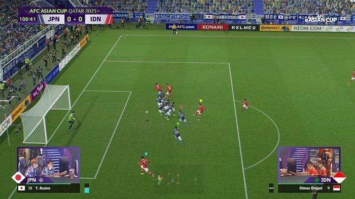 Tangkapan layar Final AFC e-Asian Cup 2023 Indonesia vs Jepang. Indonesia berhasil keluar sebagai juara.