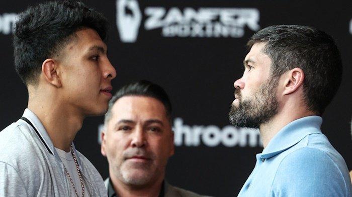 Tatap Muka Jaime Munguia dan John Ryder. Tinju Dunia keduanya bergulir pada 28 Januari 2024