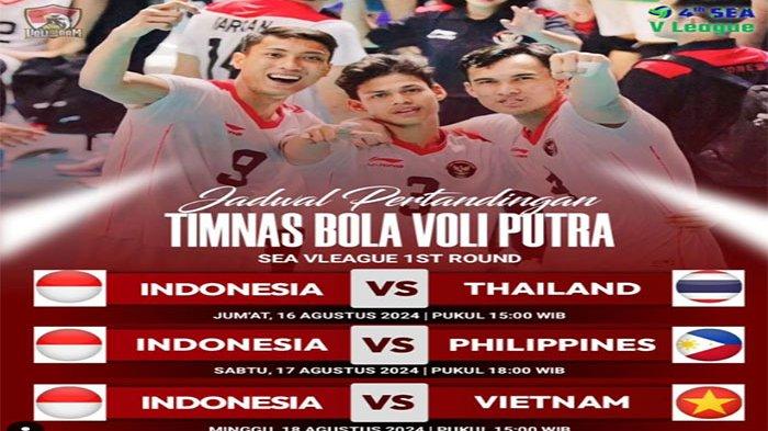 Jadwal andamp Jam Tayang Voli Putra SEA V League 2025 Live Moji TV Lengkap Pertandingan Hari Pertama