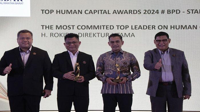 majalah Top Business juga memberikan penghargaan kepada Dirut Bank Kalbar Rokidi sebagai The Most Commited Top Leader on Human Capital 2024.