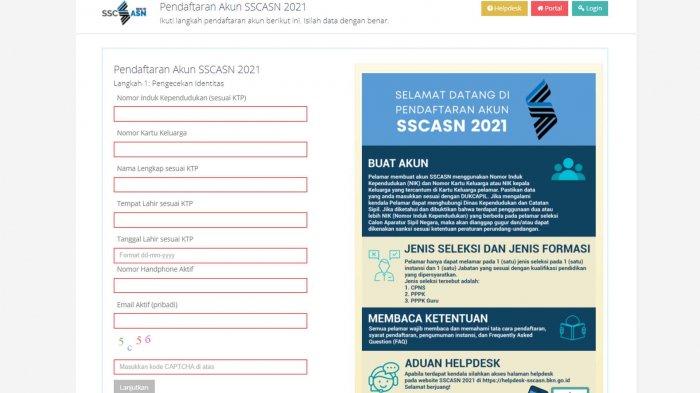 Cara Buat Akun SSCASN 2021 di https://daftar-sscasn.bkn.go.id/akun ...