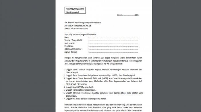 Berita CONTOH SURAT Lamaran yang Ditujukan Kepada Menteri Terbaru Hari