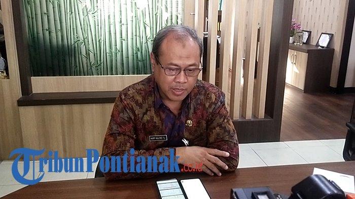 Dirut RSUD dr Soedarso Pontianak, drg Hary Agung Tjahyadi, saat memberikan keterangan terkait DBD,Jumat 11 Agustus 2023. Tribun Pontianak Ferryanto.