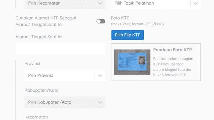 Cara Unggah Foto Ktp Saat Daftar Kartu Prakerja Gelombang 9 Agar Tidak Gagal Tribunpontianak Co Id Cara Unggah Foto Ktp Saat Daftar Kartu Prakerja Gelombang 9 Agar Tidak Gagal Tribunpontianak Co Id