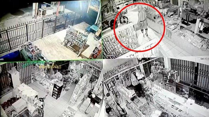 Aksi kawanan pencuri terekam kamera CCTV di sebuah ruko milik korban di Dusun Hilir, Desa Sungai Daun, Kecamatan Selakau, Kabupaten Sambas, Minggu 2 Juni 2024 dini hari.