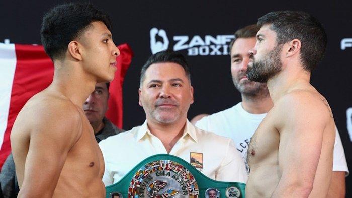 Jaime Munguia (kiri), Oscar De La Hoya (tengah) dan John Ryder (kanan). Cek live Hasil Tinju Dunia Jaime Munguia vs John Ryder dalam artikel ini