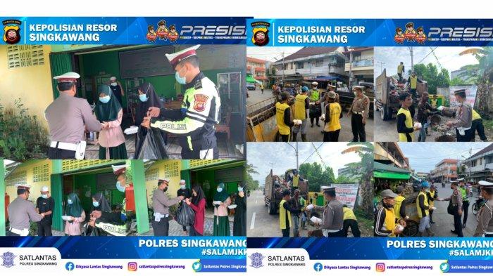 Polres Sintang Gelar Jumat Berkah, Bagikan Makanan dan Bantuan Bangunan untuk Tempat Ibadah