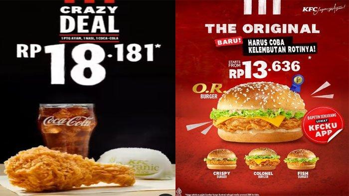 Update Promo KFC Terbaru 13 Juni 2022, Menu Crazy Deal 1 Ayam 1 Nasi ...