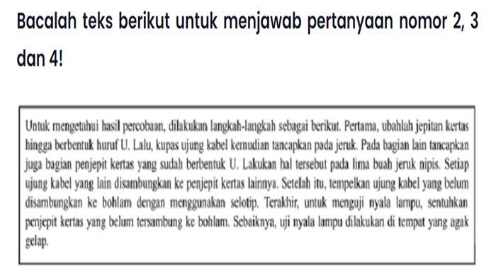 Kutipan teks berikut dengan cermat untuk menjawab soal nomor 5 dan 6!