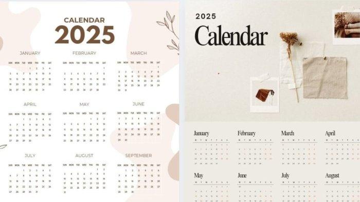 20 Link Download Kalender 2025 Design Estetik Gratis, Cocok untuk ...