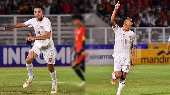 Timnas Indonesia U-20 unggul sementara atas Timor Leste dengan skor 2-0 pada laga kedua Grup F, Kualifikasi Piala Asia U-20 2025, Jumat malam ini. Dua gol yang dicetak Jens Raven dan Afrisal.