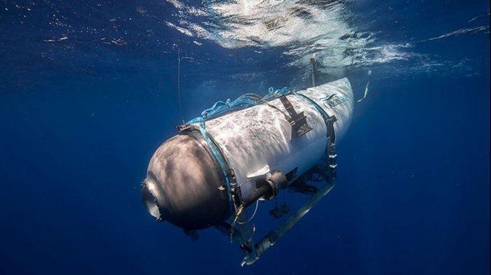 Penampakan Titan, kapal selam wisata Titanic yang hilang pada Minggu (18/6/2023). Titan hilang kontak saat menyelam dengan membawa lima orang. Oksigen di dalamnya hanya cukup untuk bernapas selama 96 jam.