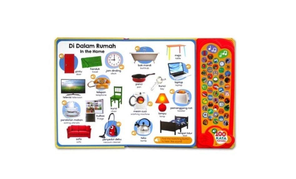 100 Kata Pertama Sound Book Dengan 50 Tombol dari GinukGinuk