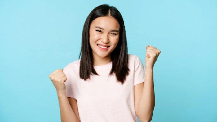 Ilustrasi memiliki kulit wajah glowing.