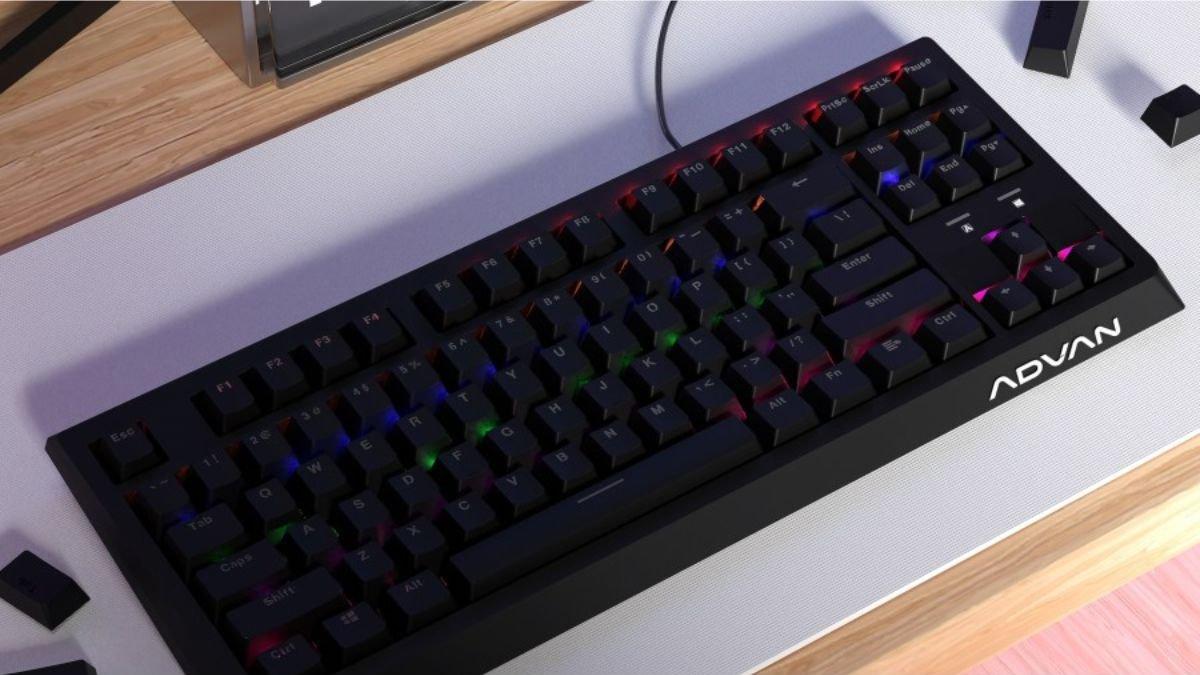 Ilustrasi keyboard eksternal untuk laptop