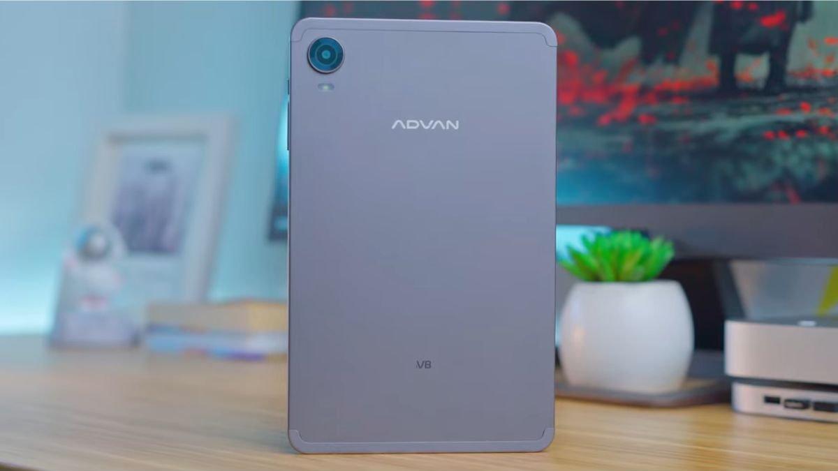Desain bodi belakang ADVAN Tab V8