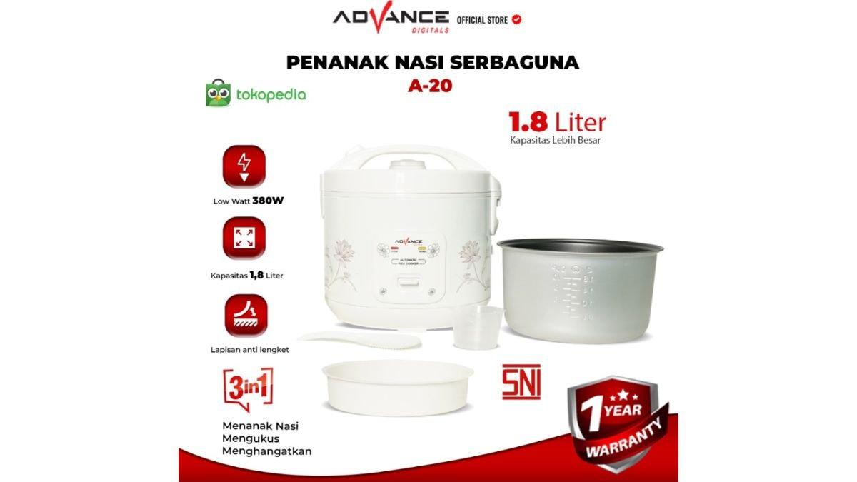 ADVANCE A20 Rice Cooker Mini 1.8 Liter