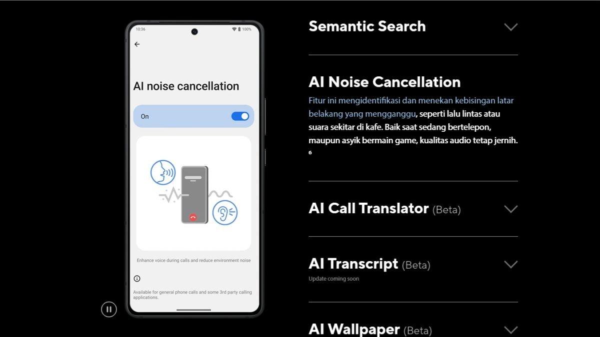 Fitur AI Noise Cancellation ASUS Zenfone 11 Ultra