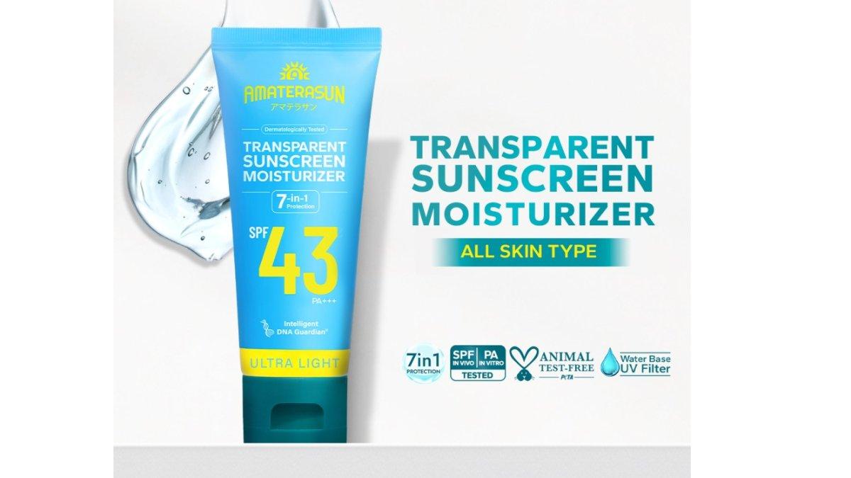 AMATERASUN Transparent Sunscreen Moisturizer SPF 43 PA+++