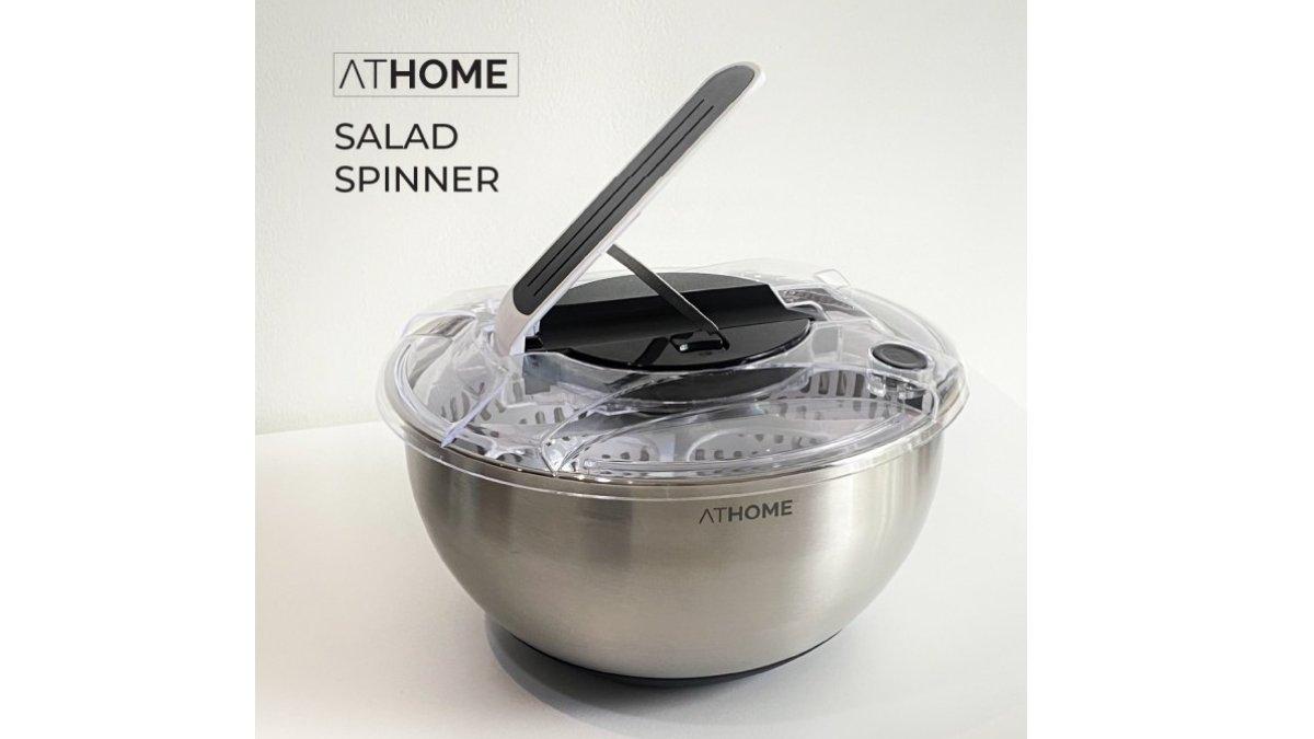 ATHOME Stainless Steel Salad Spinner 3.5L
