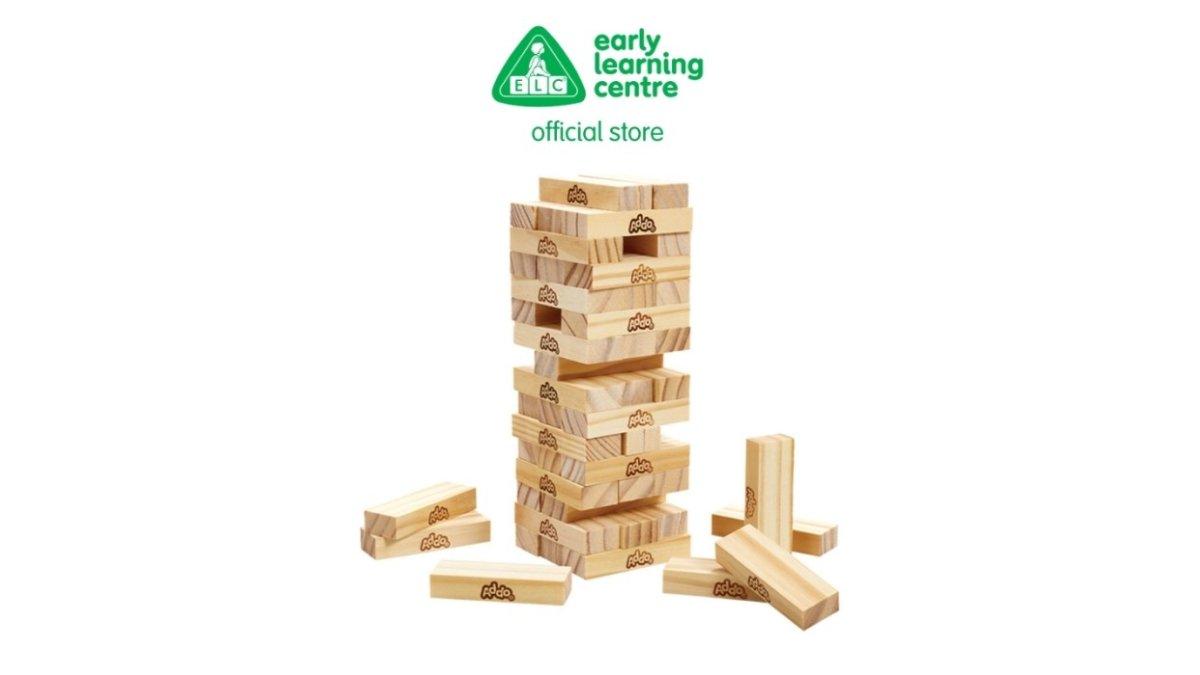 Addo Games Wooden Topple Tower - Mainan Balok Susun Stacko Anak
