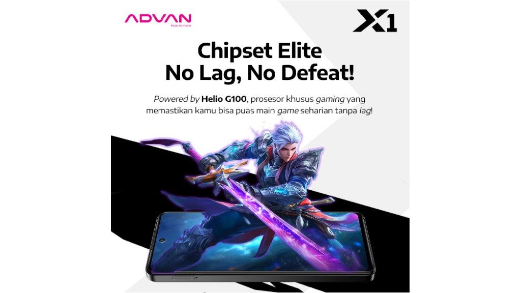 Bertenaga Helio G100, layar 120Hz, dan kamera Sony IMX782 semua ada di Advan X1.
