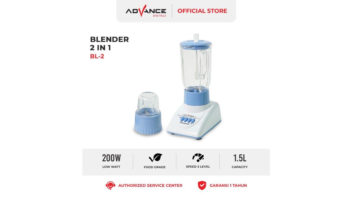 Advance Blender Tabung Kaca BL2 2in1 1.2 Liter