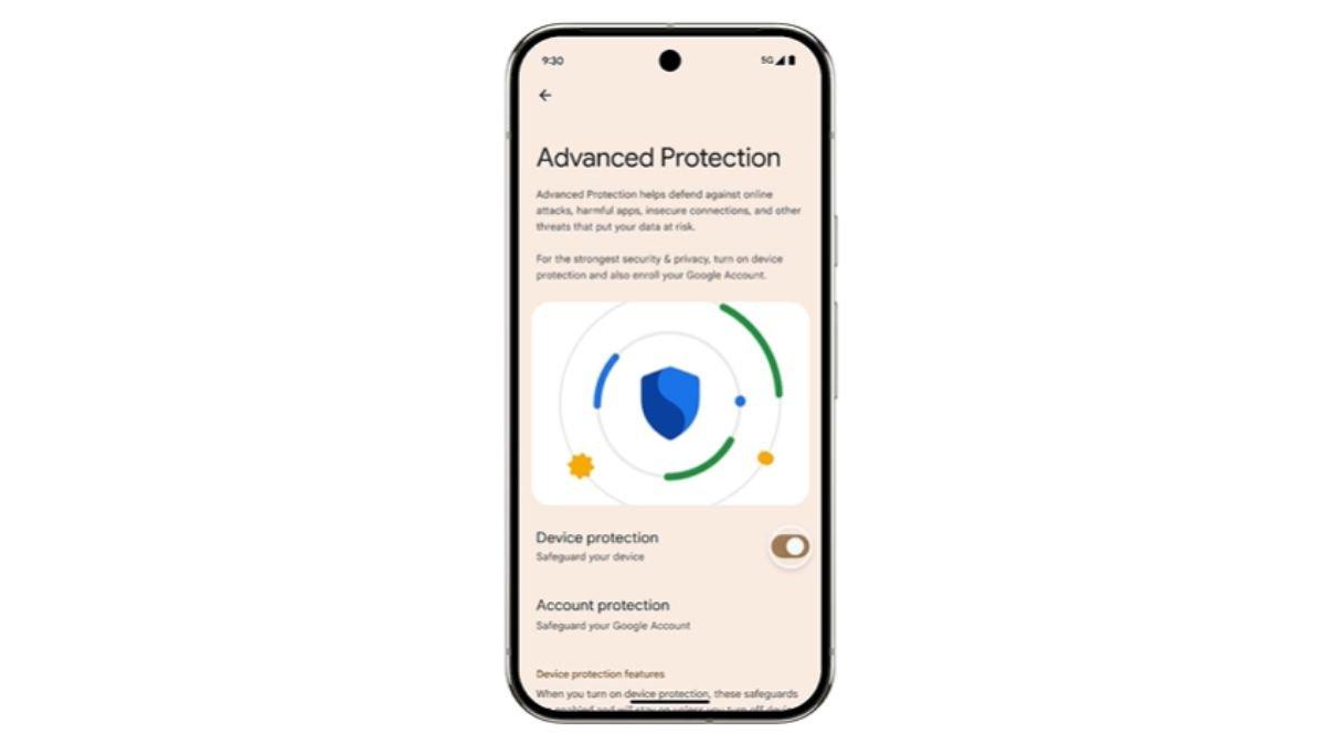 Ilustrasi fitur Advanced Protection di Android 16