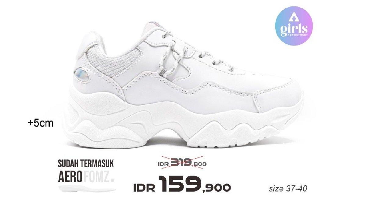 Aerostreet Aurora Putih Sepatu Sneakers Casual Sport Pria Wanita