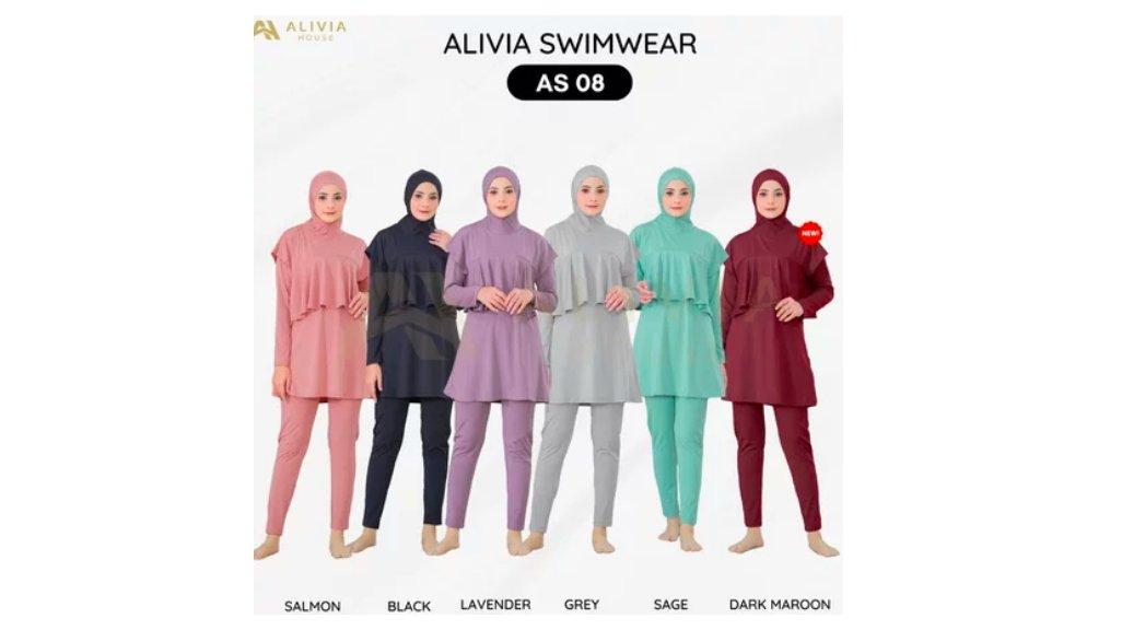 Alivia Swimwear AS08Alivia House - Alivia Swimwear AS08 - Baju Renang Muslimah Syari Dewasa