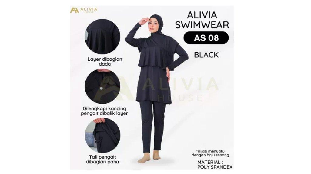 Alivia Swimwear AS08Alivia House - Alivia Swimwear AS08 - Baju Renang Muslimah Syari Dewasa