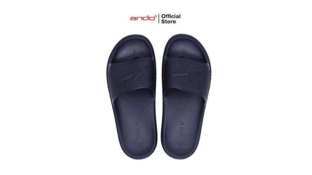 Ando Official Sandal Selop Slip On Bravo 02 Pria Dewasa - Navy