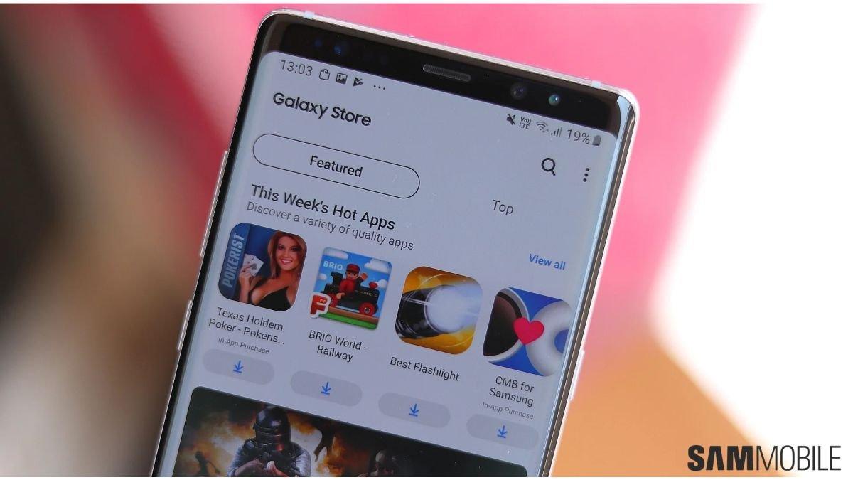 Ilustrasi aplikasi Galaxy Store di HP SAMSUNG