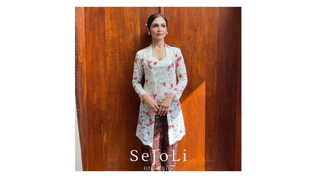 Atasan Kebaya Brokat Sejoli Kutubaru Panjang Modern Bali Fashion