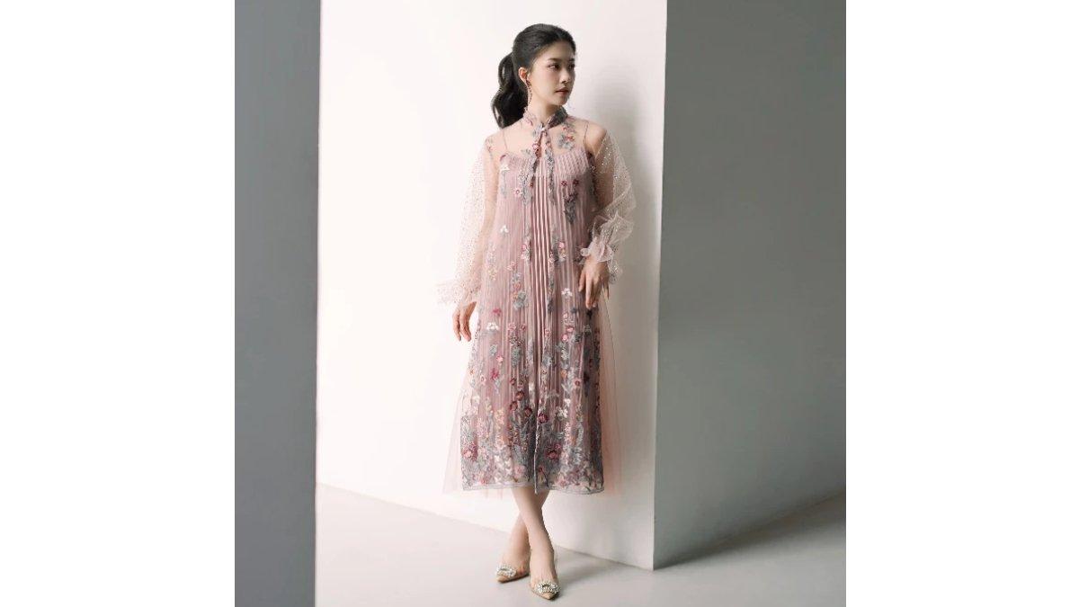 Aura Label - Fiona Dress In Dusty Pink