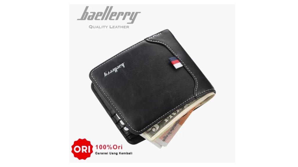 BAELLERRY D1308 Dompet Pria Bahan Kulit PU Leather Premium BAEOS