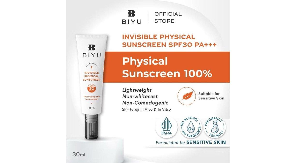 BIYU Lightweight Invisible Physical Sunscreen SPF 30 PA+++