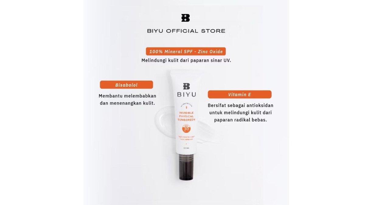 BIYU Lightweight Invisible Physical Sunscreen SPF 30 PA+++