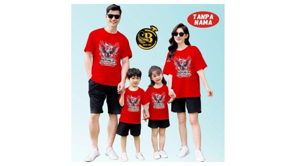 BLACK ONLINE SHOP - kaos merah 17 AGUSTUS HUT RI 80 tahun kaos dewasa
