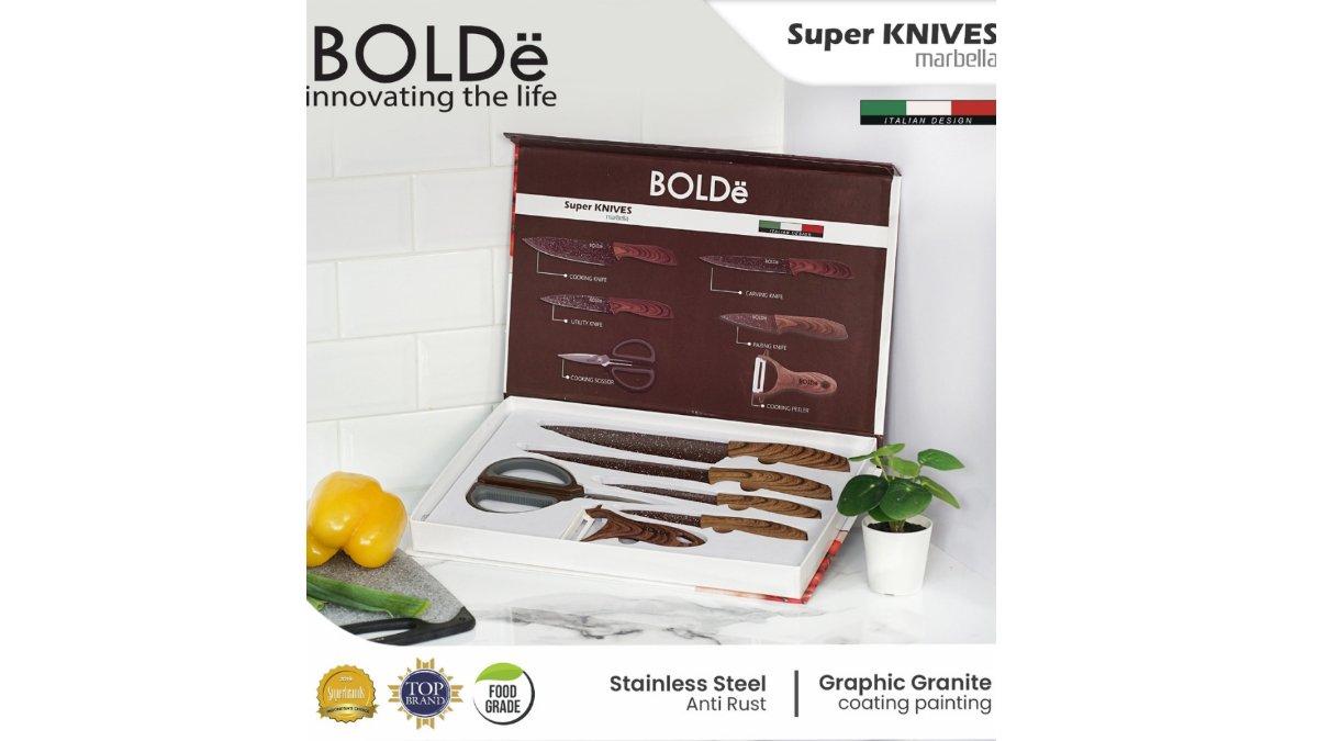 BOLDe Super Set Pisau Knives Utensil Set Marbella 6 Pcs.