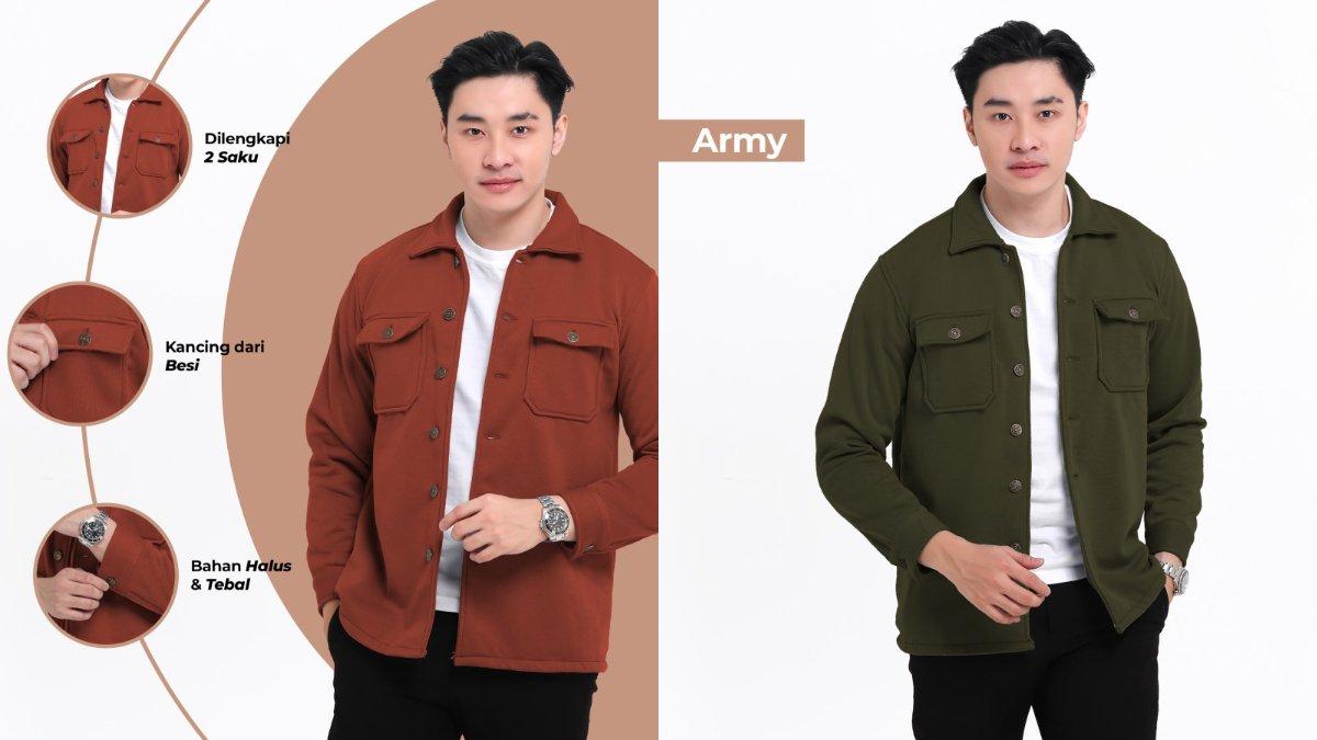 BROGUY Jaket Trucker Pria Distro - Caramel