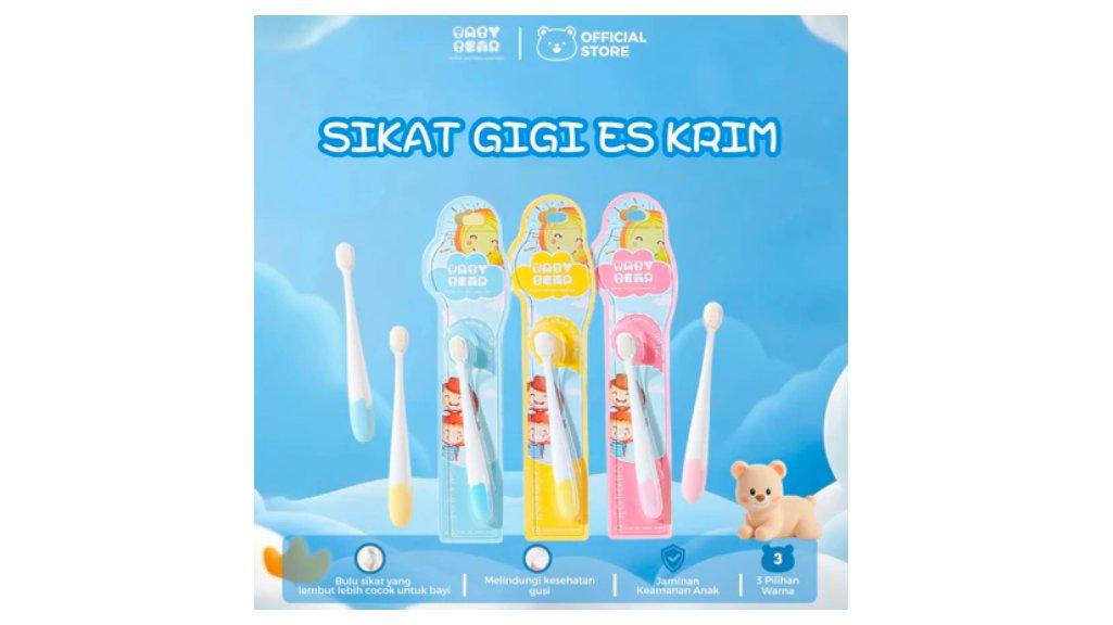 Baby Bear Sikat Gigi Bayi - Soft Baby Toothbrush For Infants