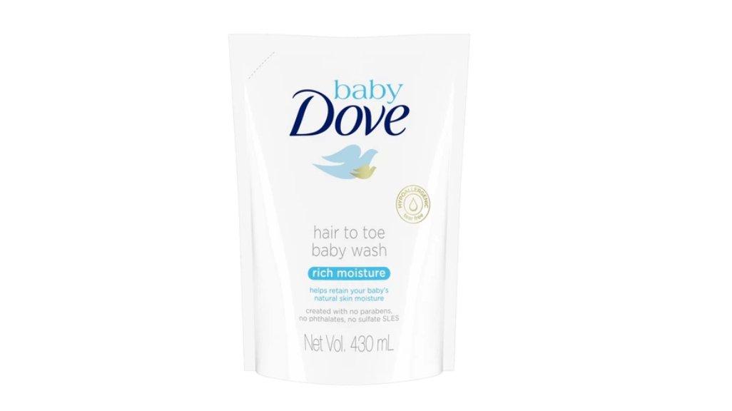 Baby Dove Hair to Toe Wash Rich Moisture Refill 430ml