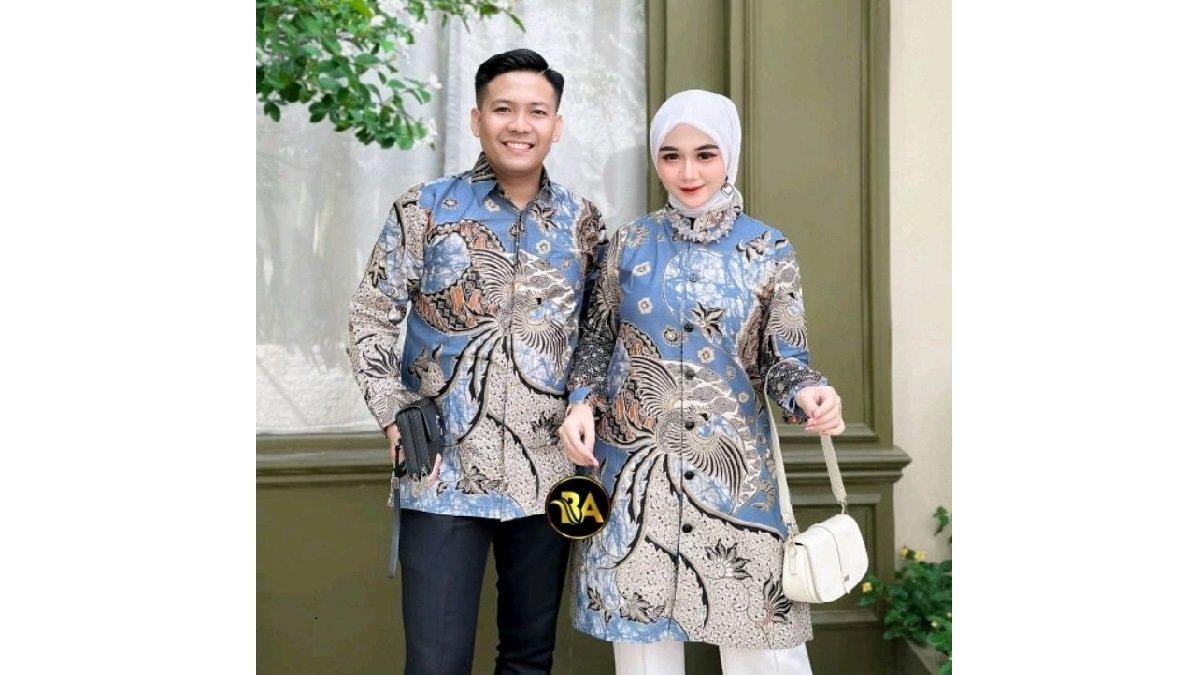 Batik Couple GMBATIK - Baju Batik Couple Tunik Kancing Depan dan Kemeja Batik 