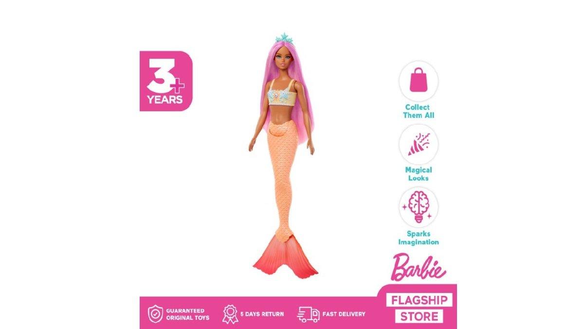 Barbie Mermaid Doll with Pink Hair - Mainan Boneka Anak Perempuan